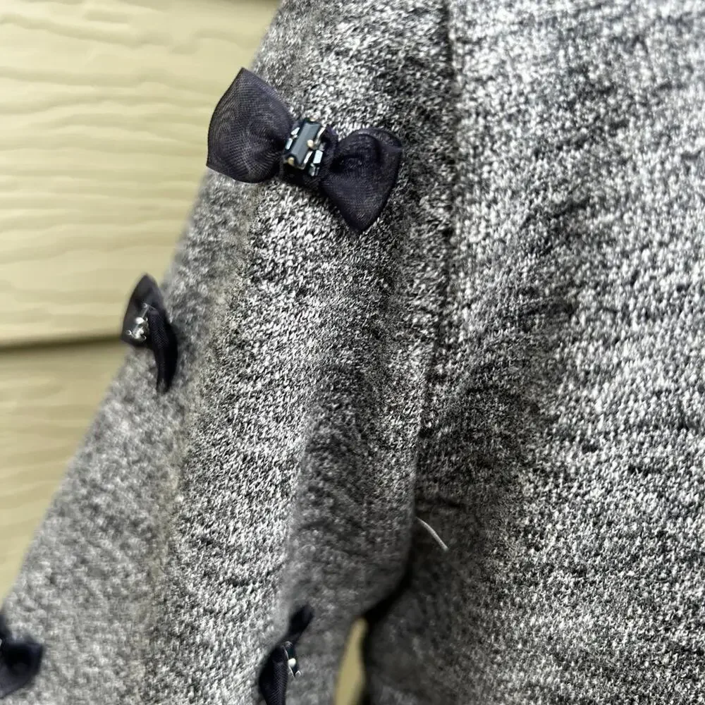 J. Crew Short Sleeve Crewneck Ribbon & Bows Sweatshirt, Women's size S